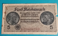 Laden Sie das Bild in den Galerie-Viewer, 5 Reichsmark 1939 gebraucht
