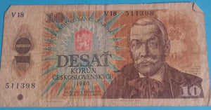Tschechoslowakei 10 Korun 1986