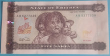 Laden Sie das Bild in den Galerie-Viewer, Eritrea 5 Nafka 1997 Unc
