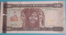 Laden Sie das Bild in den Galerie-Viewer, Eritrea 10 Nafka 1997 Unc
