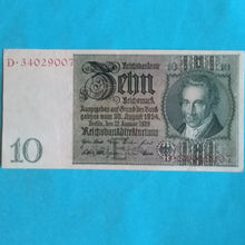 Laden Sie das Bild in den Galerie-Viewer, Reichsbanknote 10 Mark 1929
