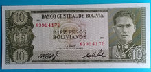 Laden Sie das Bild in den Galerie-Viewer, Bolivien 10 Pesos Bolivianos 1962 unc
