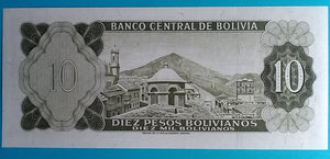 Bolivien 10 Pesos Bolivianos 1962 unc