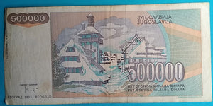 Jugoslawien 500.000 Dinara 1993 gebraucht