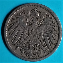 Laden Sie das Bild in den Galerie-Viewer, Kaiserreich 5 Reichspfennig großer Adler zufällige Jahrgänge und Prägestätten
