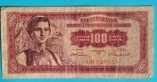 Laden Sie das Bild in den Galerie-Viewer, Jugoslawien 100 Dinara 1955  gebraucht
