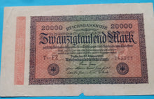 Laden Sie das Bild in den Galerie-Viewer, Reichsbanknote 20.000 Mark 1923
