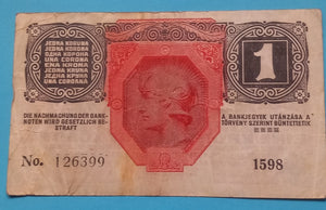 Österreich  Krone 1918  gebraucht