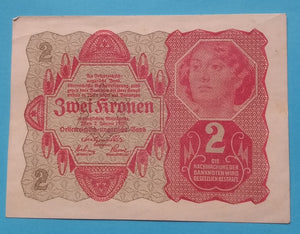 Österreich  2 Kronen 1922 gebraucht