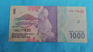 Banknote aus Indonesien 1000 Rupiah 2016 Unc