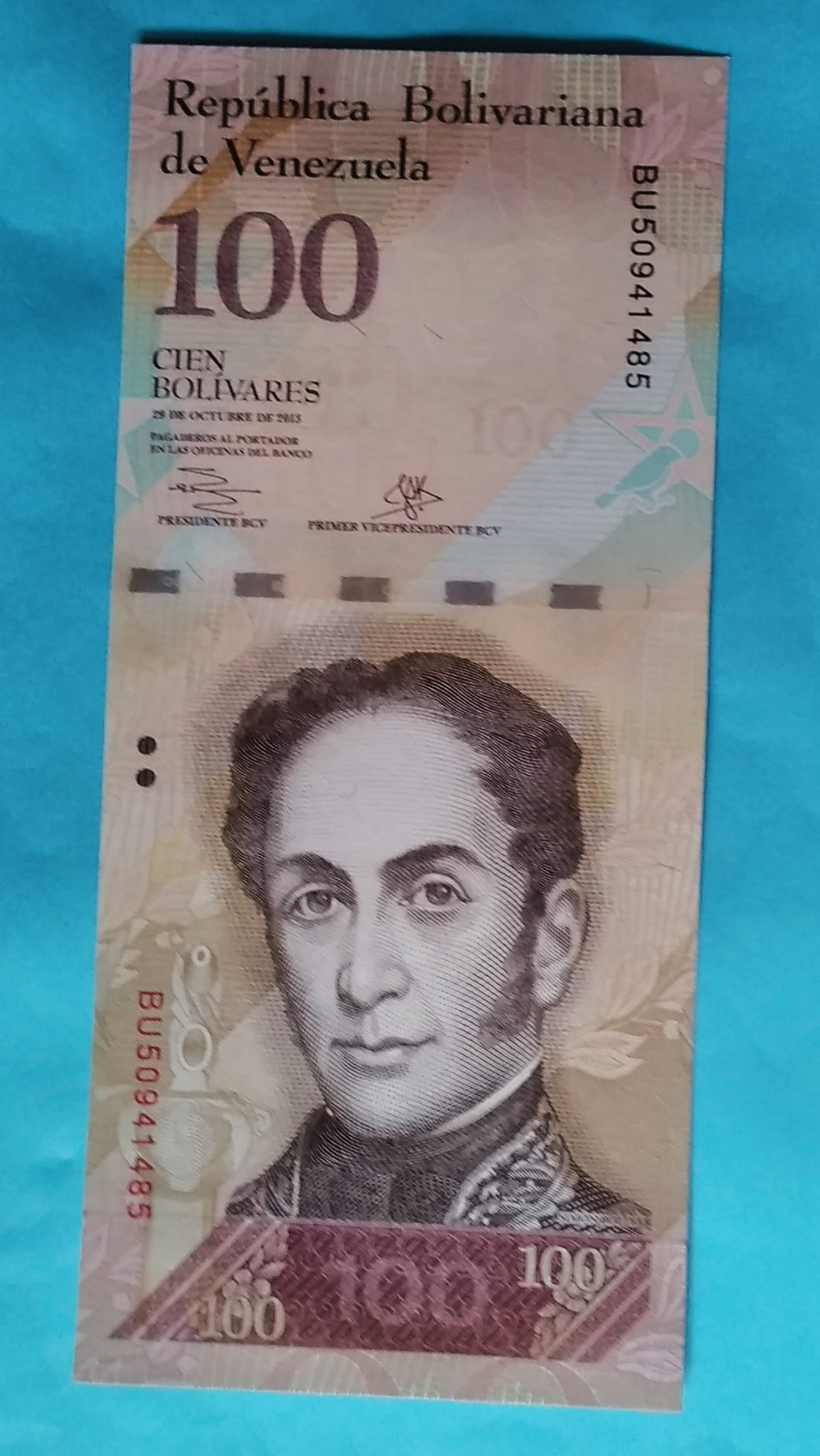 Venezuela 100 Bolivares  2015 Unc