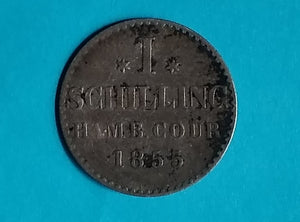 Hamburg 1 Schilling 1855 Silber