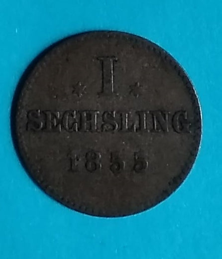 Hamburg 1 Sechsling 1855 Silber